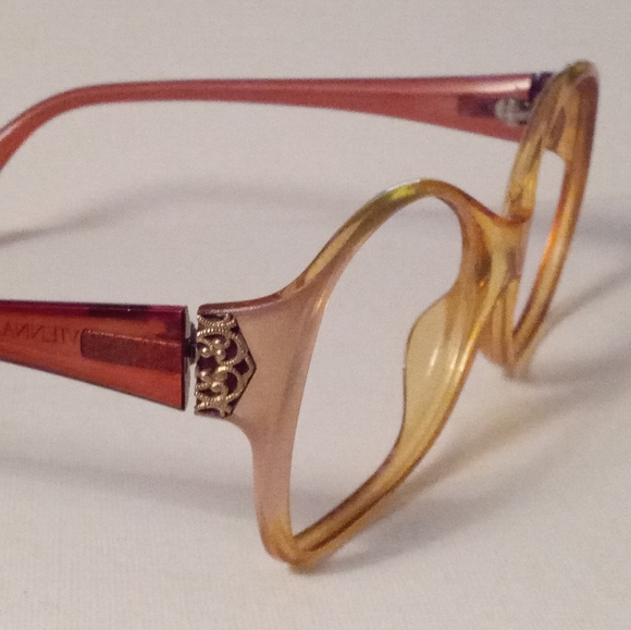 Beautiful Rare Vintage Viennaline Champagne Eyeglass Frame  NOS  Germany - Picture 5 of 7